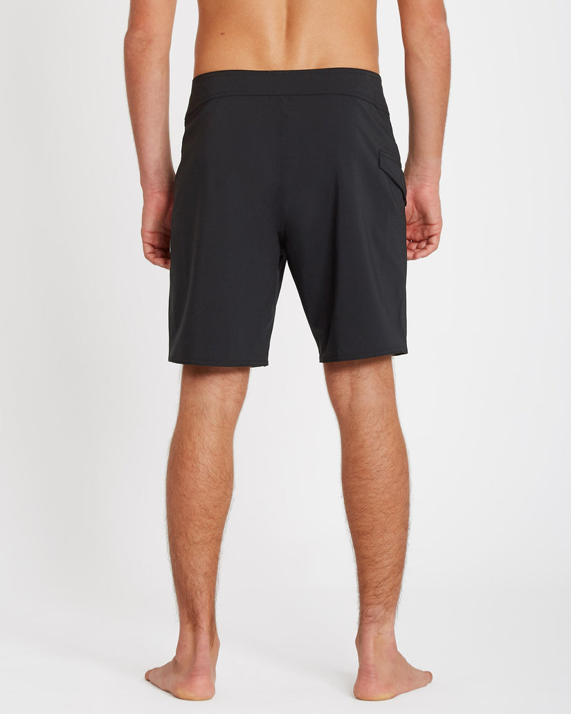 Lido Solid Mod 18" Boardshorts - BLACK