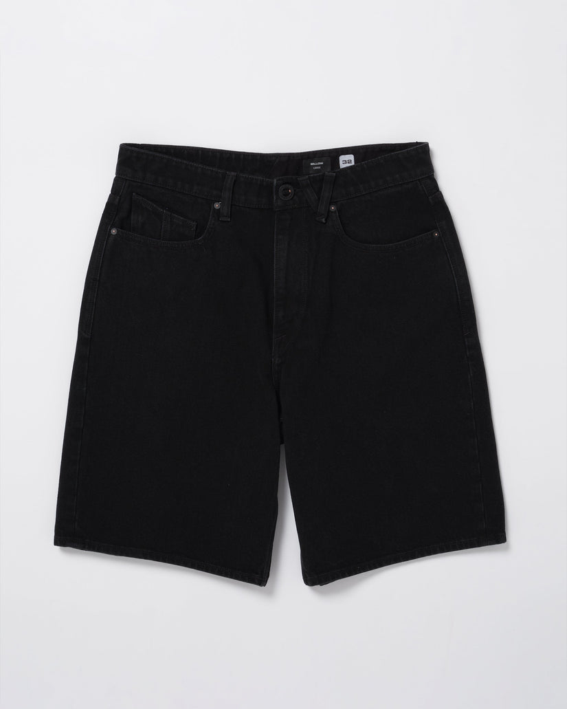 Billow Denim Shorts - BLACK