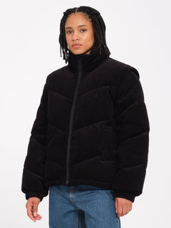 Cord'N Puffjacke - Black