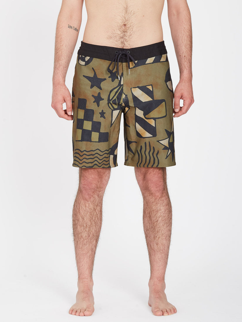 Geo Stoney 19" Boardshort - SERVICE GREEN (A0812308_SVG) [F]